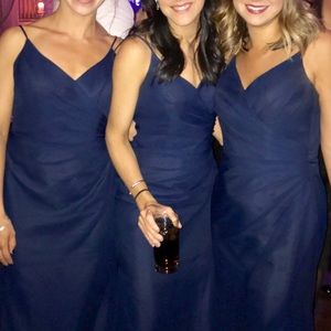 Kelly Faetanini long navy blue bridesmaid dress